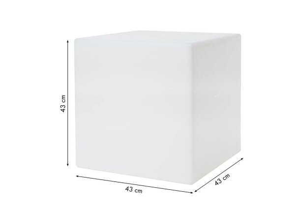 8 seasons design Leuchtwürfel Shining Cube Solar 43 cm anthrazit