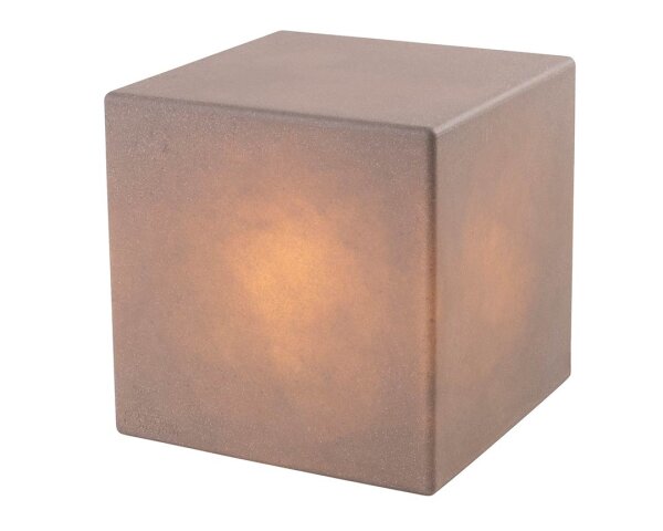 8 seasons design Leuchtwürfel Shining Cube Solar 43 cm taupe