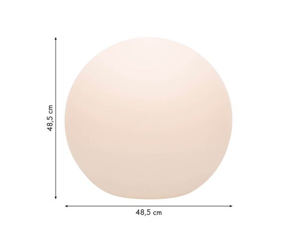 8 seasons design Shining Globe Solar 50 cm weiß Kugelleuchte