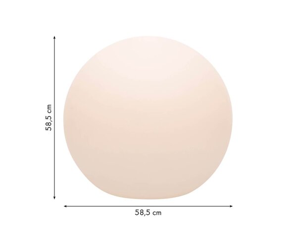 8 seasons design Shining Globe Solar 60 cm weiß Kugelleuchte