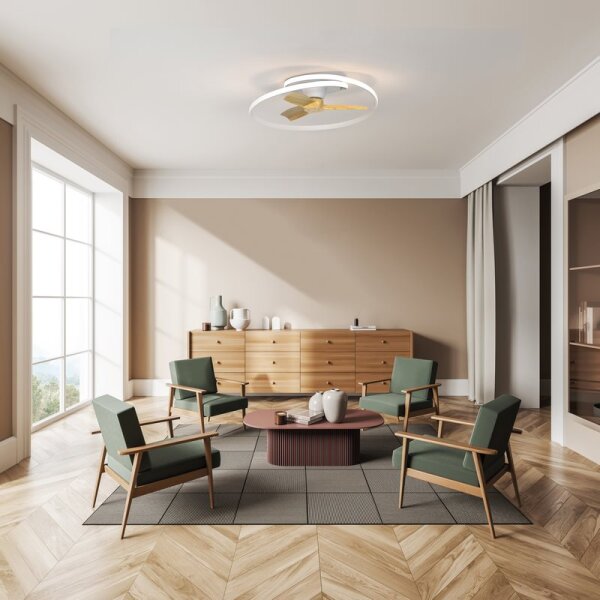 Mantra Ocean Deckenventilator LED holz weiß dimmbar Fernbedienung