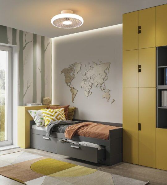 Mantra Turbo Deckenventilator LED weiß dimmbar Fernbedienung