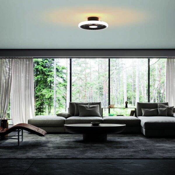 Mantra Turbo Deckenventilator LED schwarz dimmbar Fernbedienung