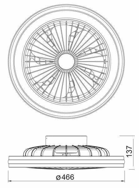 Mantra Gamer Deckenventilator LED weiß dimmbar Fernbedienung