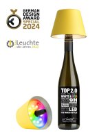Sompex Top 2.0 gelb RGB Akkuleuchte Flaschenaufsatz