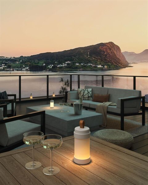 Sompex Alva schwarz Akku Outdoortischleuchte