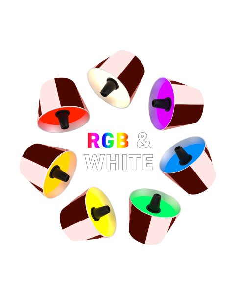 Sompex Top 2.0 rosegold RGB Akkuleuchte Flaschenaufsatz