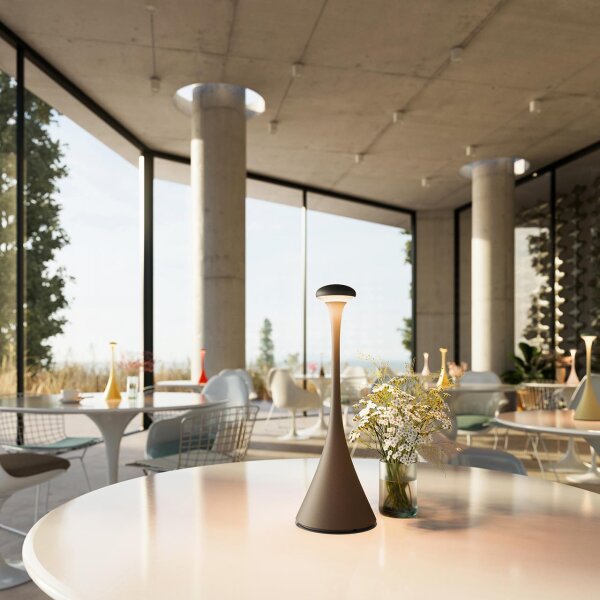 Sigor Nudrop graphitgrau Akku-Tischleuchte