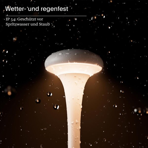 Sigor Nudrop graphitgrau Akku-Tischleuchte