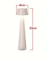 Sompex Mono weiß Akku LED Tischleuchte Outdoorleuchte