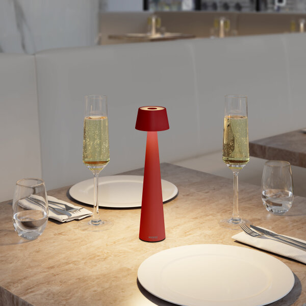 Sompex Mono rot Akku LED Tischleuchte Outdoorleuchte