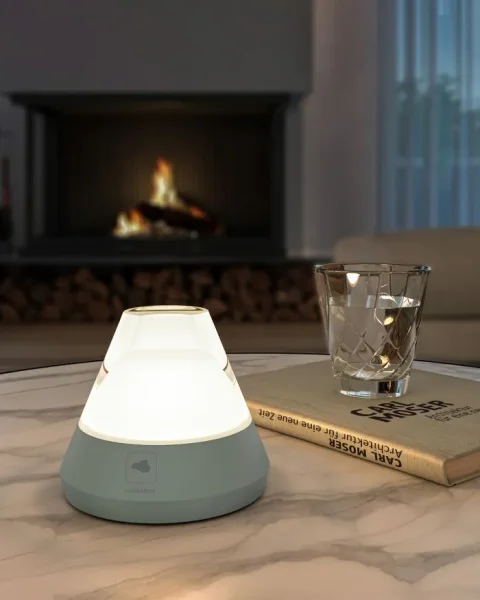 Leonardo Salerno Akku LED Tischleuchte RGB olivgrün