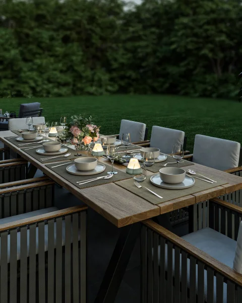 Leonardo Salerno Akku LED Tischleuchte RGB olivgrün