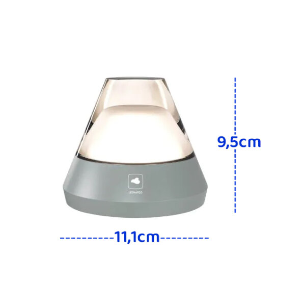 Leonardo Salerno Akku LED Tischleuchte RGB olivgrün