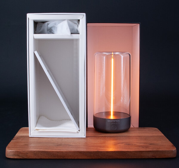 Sompex Pulse Akku LED Tischleuchte anthrazit