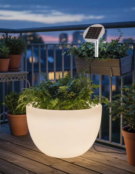 8 Seasons Design Shining Shining Curvy Pot XM Solar