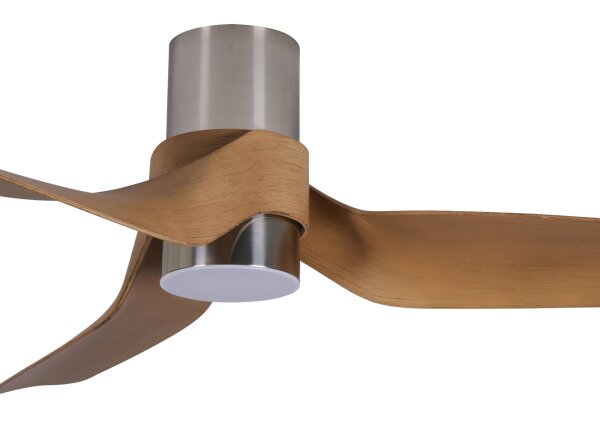 Lucci Air Deckenventilator Nautica Chrom/Teak mit LED Beleuchtung