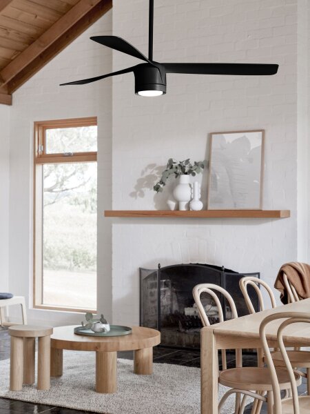 Lucci Air Deckenventilator Peregrine Schwarz mit LED Beleuchtung