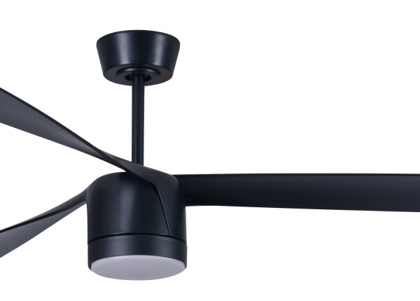 Lucci Air Deckenventilator Peregrine Schwarz mit LED Beleuchtung