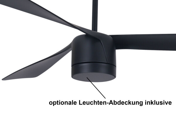 Lucci Air Deckenventilator Peregrine Schwarz mit LED Beleuchtung