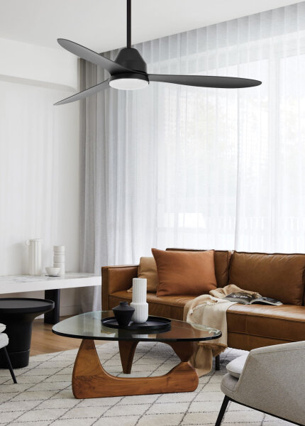 Lucci Air Deckenventilator Whitehaven Schwarz mit LED Beleuchtung