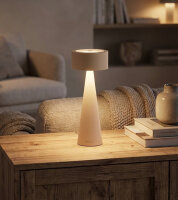Musterring Elody Akku LED Tischleuchte sand