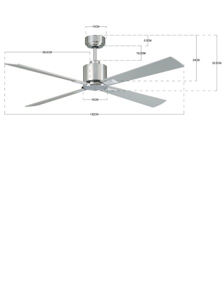 Lucci Air Deckenventilator Climate Brushed Chrome