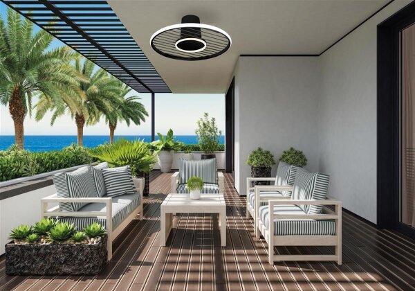 Mantra Soho Deckenventilator LED Fernbedienung dimmbar Holzoptik