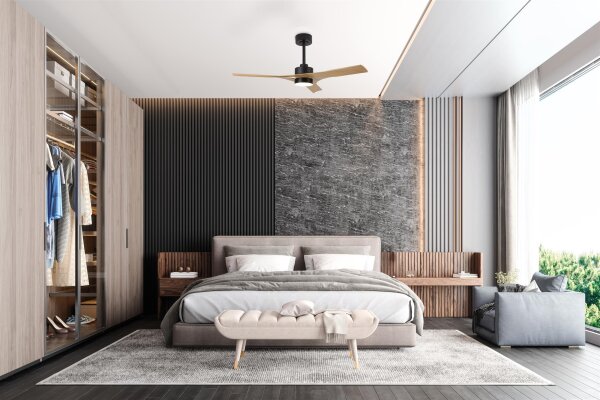 Mantra Thai Deckenventilator LED Fernbedienung dimmbar weiß