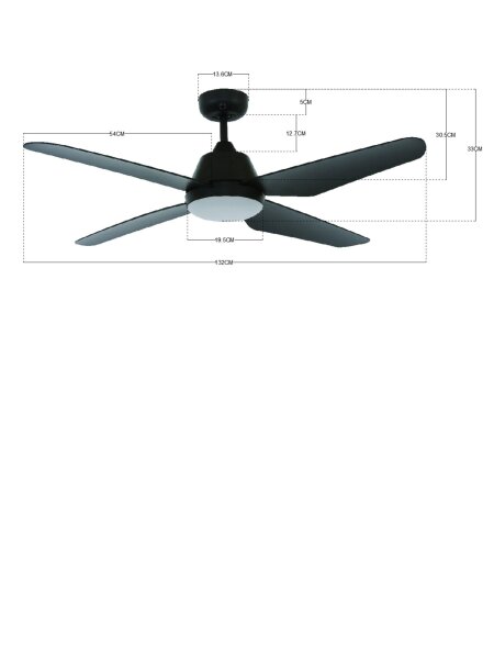Lucci Air Deckenventilator Aria Schwarz mit LED Beleuchtung