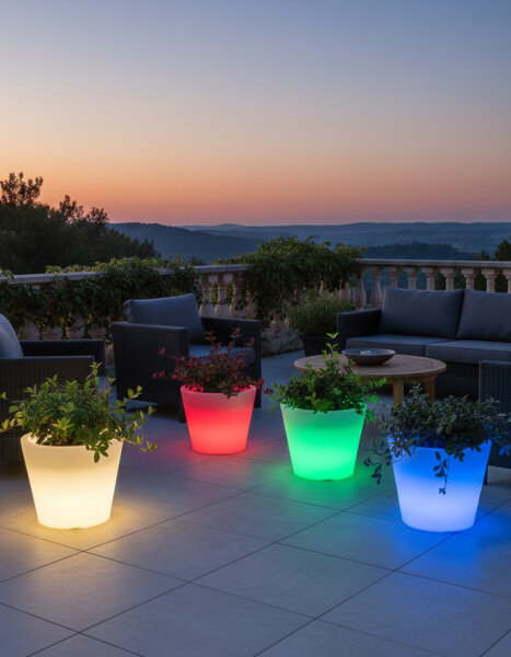 8 Seasons Design Dekoleuchte Shining Classic Pot XM RGB