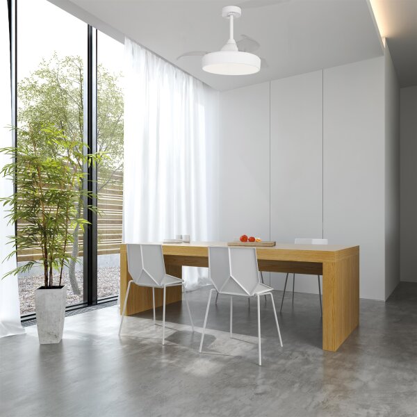 Mantra Alaska Mini Deckenventilator LED Fernbedienung dimmbar Holzoptik