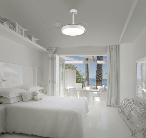 Mantra Mistral Mini Deckenventilator LED Fernbedienung dimmbar Holzoptik