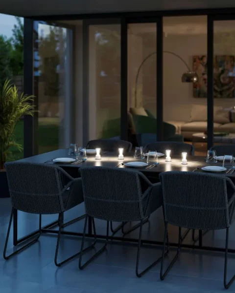 NEWDES Nip Akkuleuchte 4er Set weiß