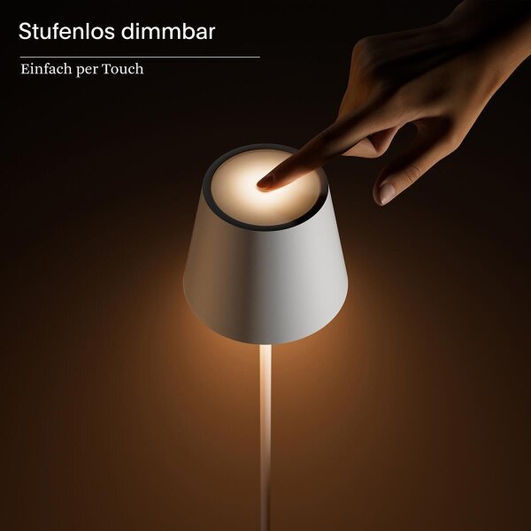 Sigor Nuindie 120 silber rund Akku Stehleuchte LED