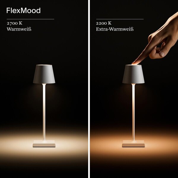 Sigor Nuindie pocket 21 USB-C veilchenlila rund Akku-Tischleuchte LED