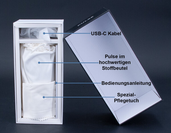 Sompex Pulse Akku LED Tischleuchte silber