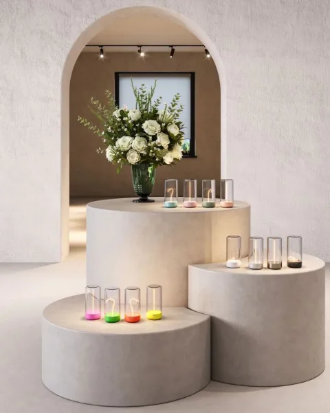 Sompex Pulse Akku LED Tischleuchte pink