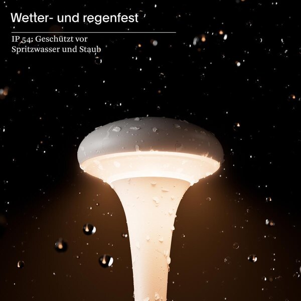 Sigor Nudrop mini schneeweiß Akku-Tischleuchte