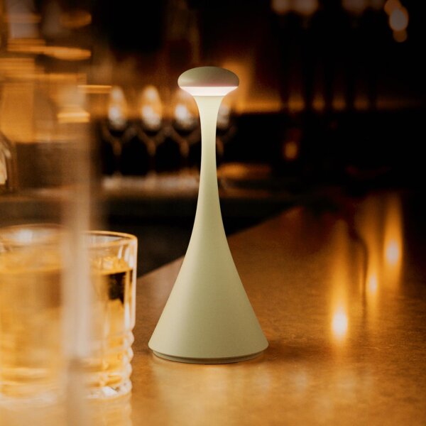 Sigor Nudrop mini salbeigrün Akku-Tischleuchte