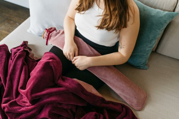 Twins Wärmflasche lang winterpetrol von farbenfreunde