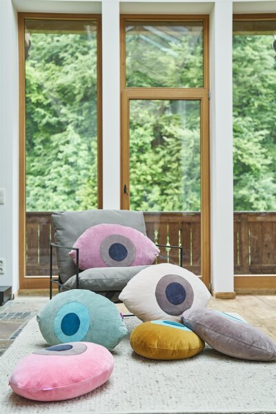 The Look Kissen komplett silver purple von farbenfreunde