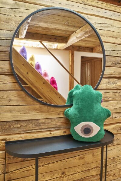 Lucky Hand Kissen komplett cranberry von farbenfreunde