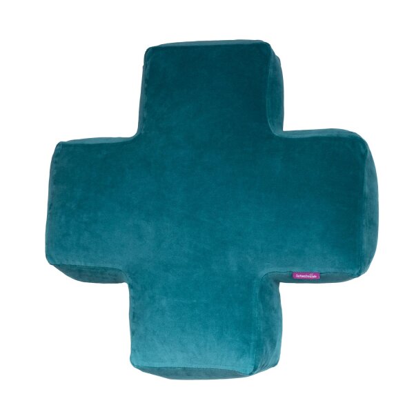 Kissen Kreuz komplett smaragd von farbenfreunde