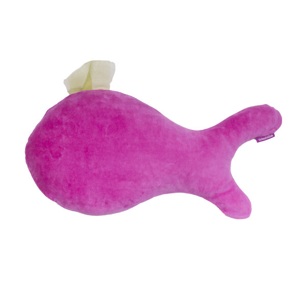 Mr. Fish Kissen by Trouble Away fuchsia von farbenfreunde