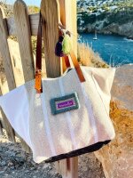 Canvas Tote Bag Stripes Anthracite von farbenfreunde