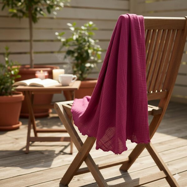 Vi Cotton All Day Tuch dahlia purple von farbenfreunde