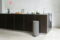 Brabantia NewIcon Treteimer 30 L mit Kunststoffeinsatz in Mellow Yellow