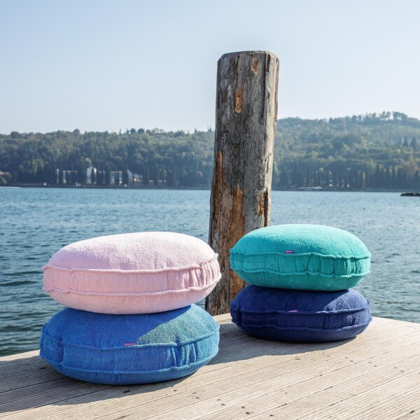 FRESH Frottee Stegkissen rund komplett fuchsia von farbenfreunde