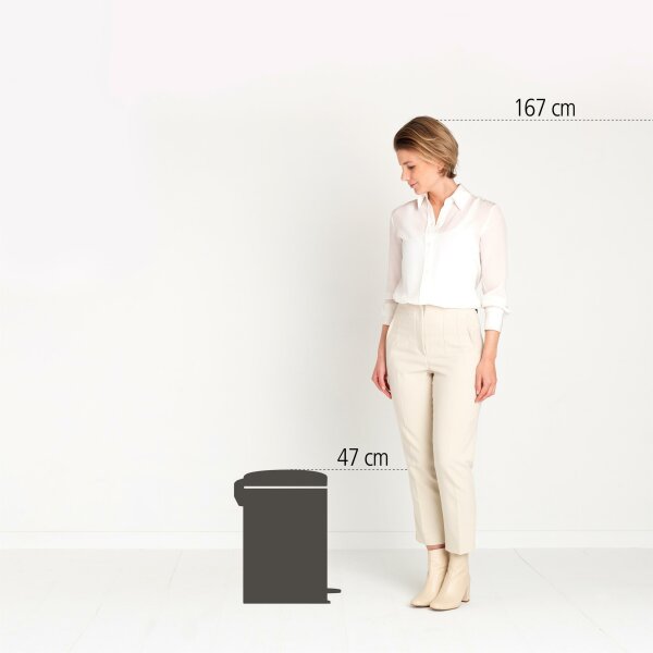Brabantia NewIcon Treteimer 20 L mit Zinkeinsatz